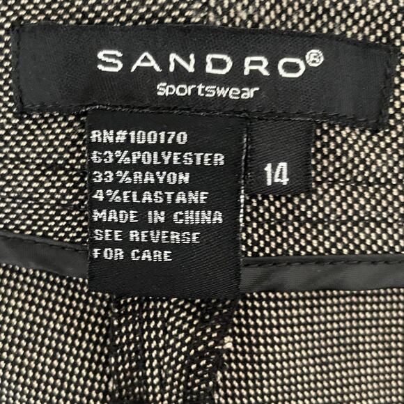 Sandro Sportswear Women Pants 14 Wide Leg‎ Twill Stretch Comfort Officewear Y2K - Picture 2 of 10